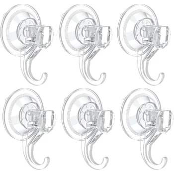 048-Clear Heavy Duty Suction Cup Hooks for Shower