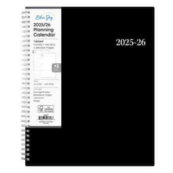 Academic year weekly monthly planner calendar