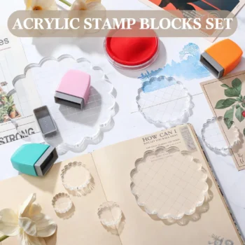 Acrylic stamp blocks for crafting