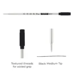 Ballpoint Pen Refill Black Ink Medium Point (1)