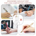 Black ballpoint pens with soft grip (6)