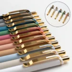 Black ballpoint pens with soft grip (6)