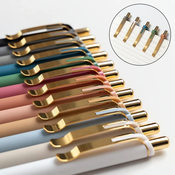 Black ballpoint pens with soft grip