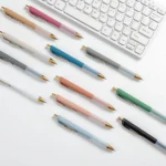 Black ballpoint pens with soft grip (6)