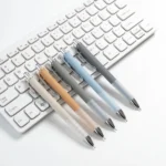 Black ballpoint pens with soft grip (6)