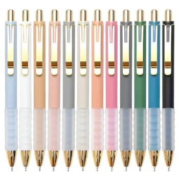 Black ballpoint pens with soft grip