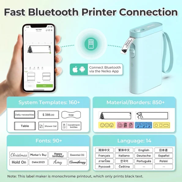 Bluetooth Label Maker for Home and Office