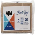 Brown paper lunch bags flat bottom disposable (5)