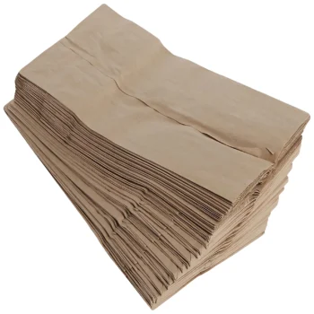 Brown paper lunch bags flat bottom disposable