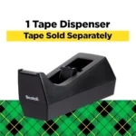 Classic black desktop tape dispenser recycled plastic (4)