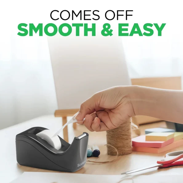 Classic black desktop tape dispenser recycled plastic