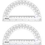 Clear Plastic Math Protractors