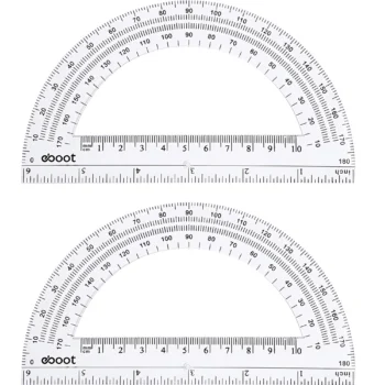 Clear Plastic Math Protractors