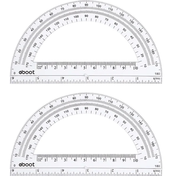 Clear Plastic Math Protractors