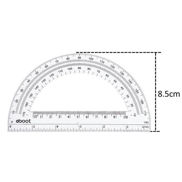 Clear Plastic Math Protractors