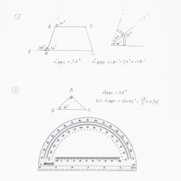 Clear Plastic Math Protractors