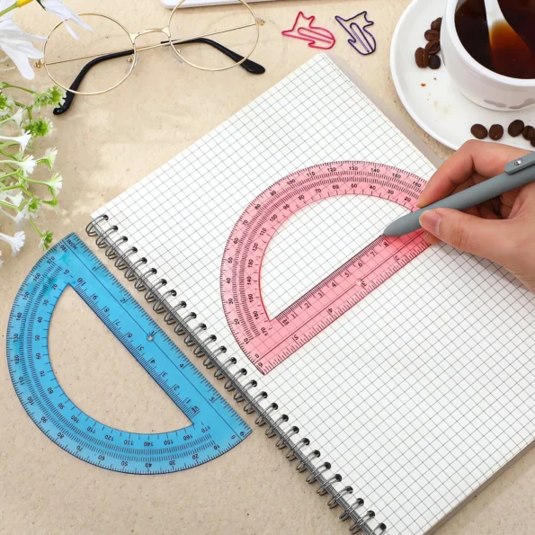Clear Plastic Math Protractors