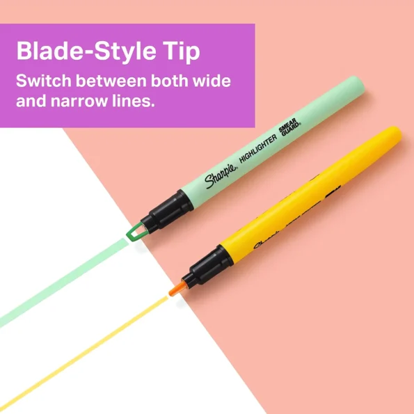 Clear View Tip Highlighters Set