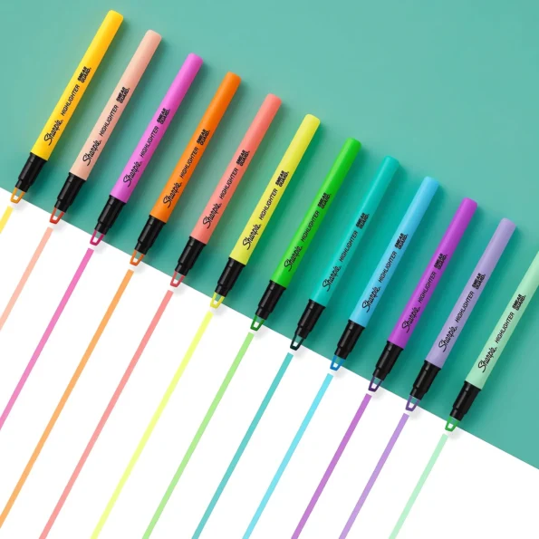 Clear View Tip Highlighters Set