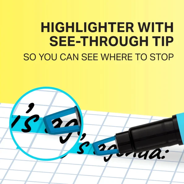Clear View Tip Highlighters Set