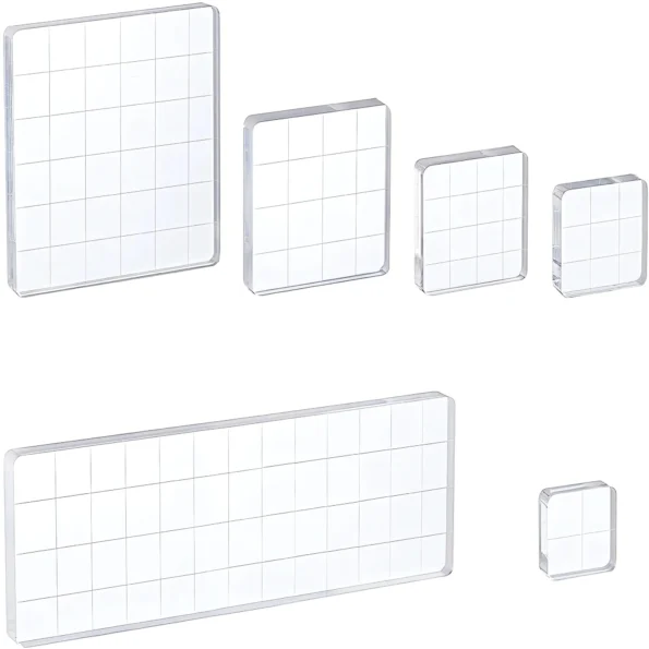 Clear acrylic stamp blocks for crafts