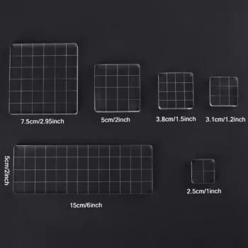 Clear acrylic stamp blocks for crafts