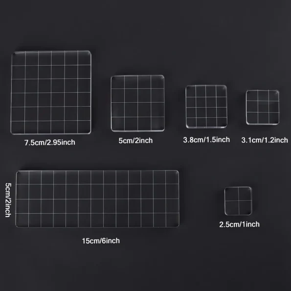 Clear acrylic stamp blocks for crafts