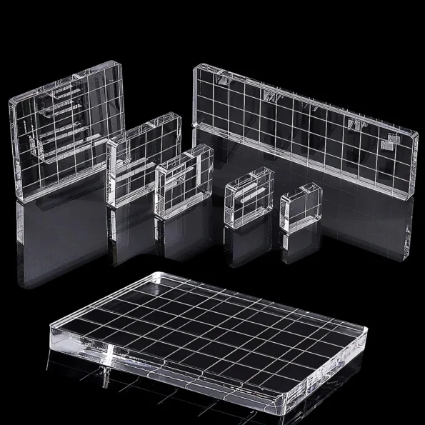 Clear acrylic stamp blocks for crafts
