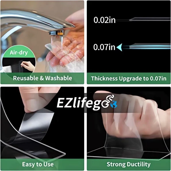 Clear double sided adhesive mounting tape