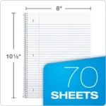 College ruled spiral notebook pack (5)