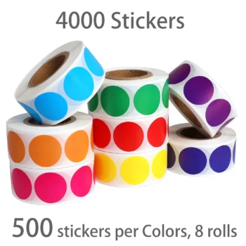 Colored dot stickers for labeling