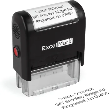 Custom self inking rubber stamp