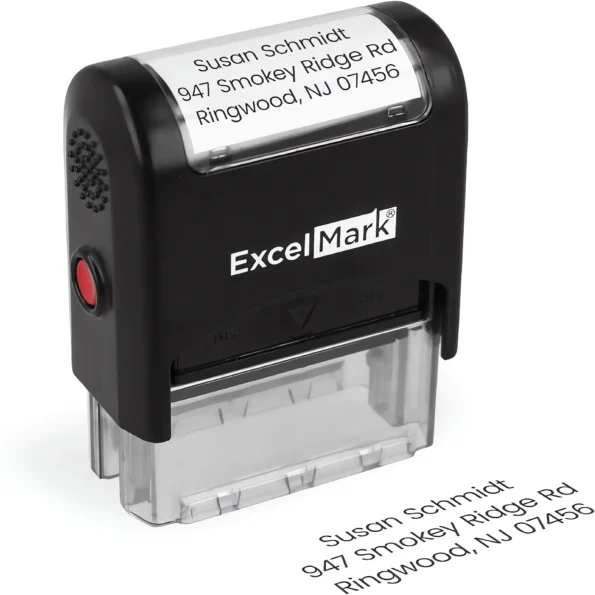 Custom self inking rubber stamp