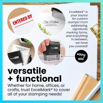 Custom self inking rubber stamp