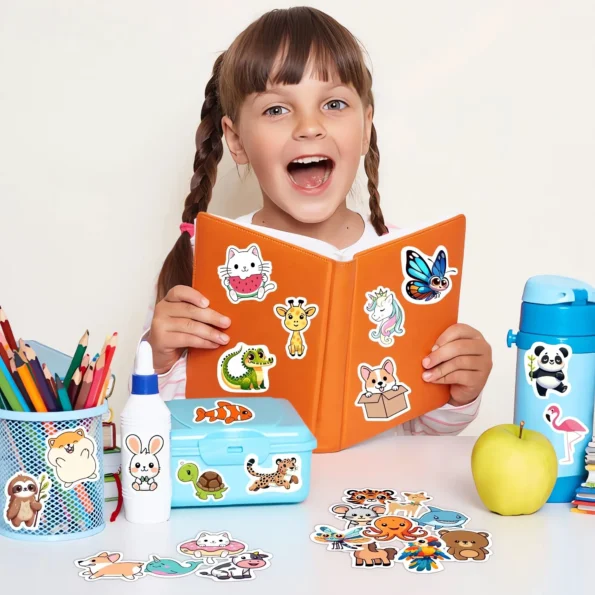 Cute animal stickers for kids
