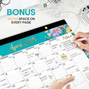 Desk calendar monthly planner wall hanging