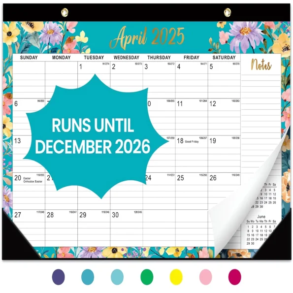 Desk calendar monthly planner wall hanging