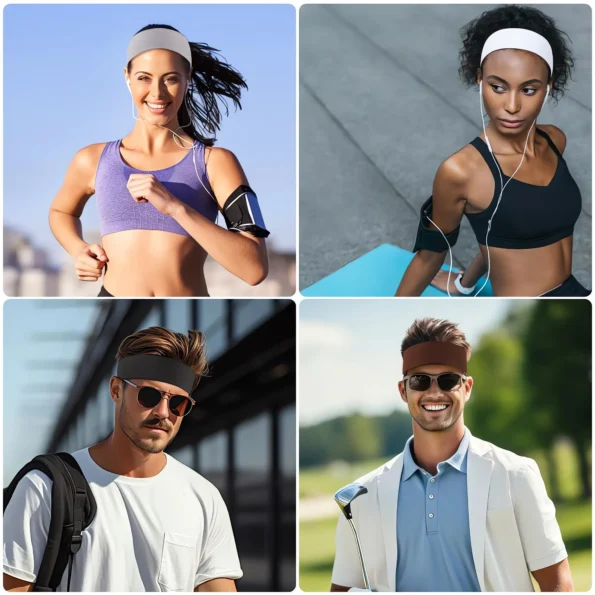 Elastic Non-Slip Sport Headbands for Women