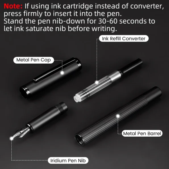Fine nib fountain pen set