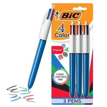 Four color retractable ballpoint pens