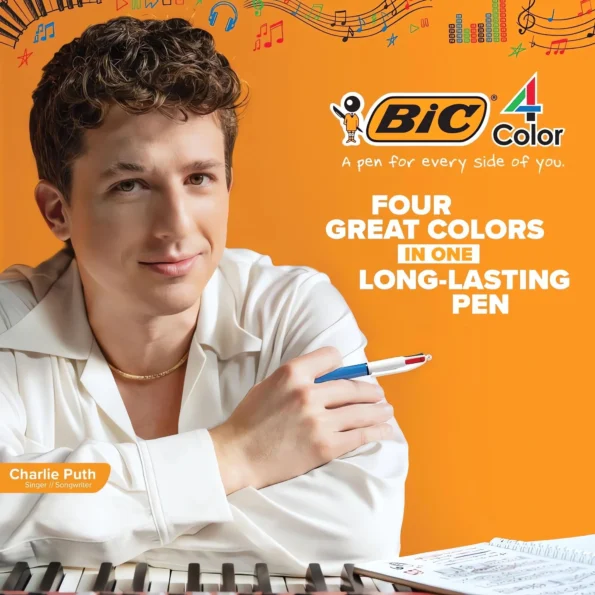 Four color retractable ballpoint pens