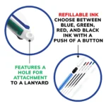 Four color retractable ballpoint pens (1)