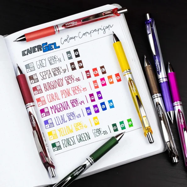 Gel pen refill black ink smooth writing
