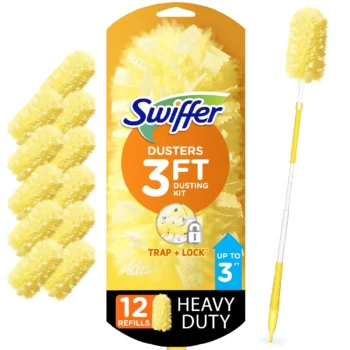 Heavy duty extendable dusting kit with refills