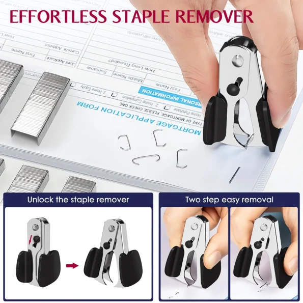 Heavy duty metal stapler for office