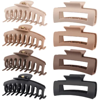 Large Black Hair Claw Clips for Women