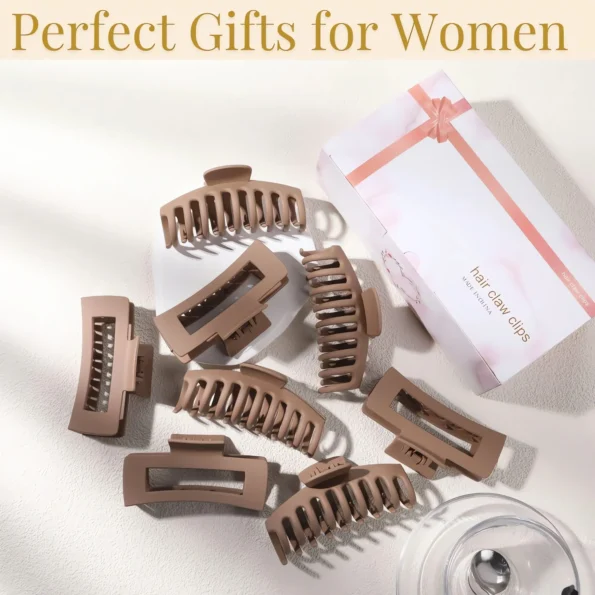 Large Black Hair Claw Clips for Women