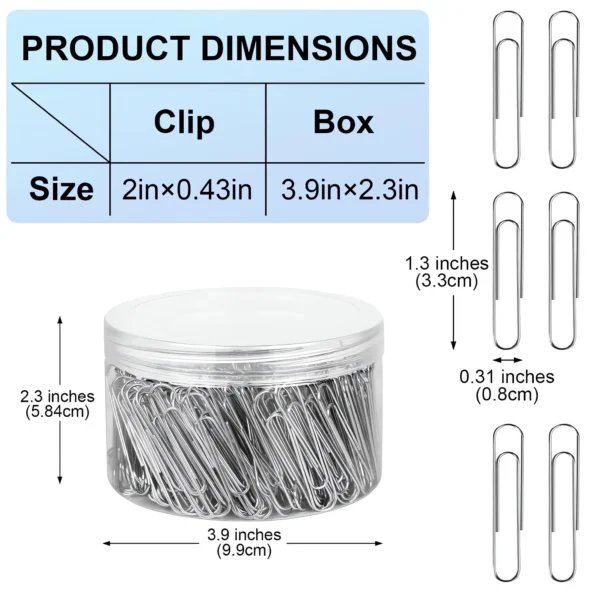Large Paper Clips for Office and School Use