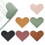 Leather heart corner bookmarks