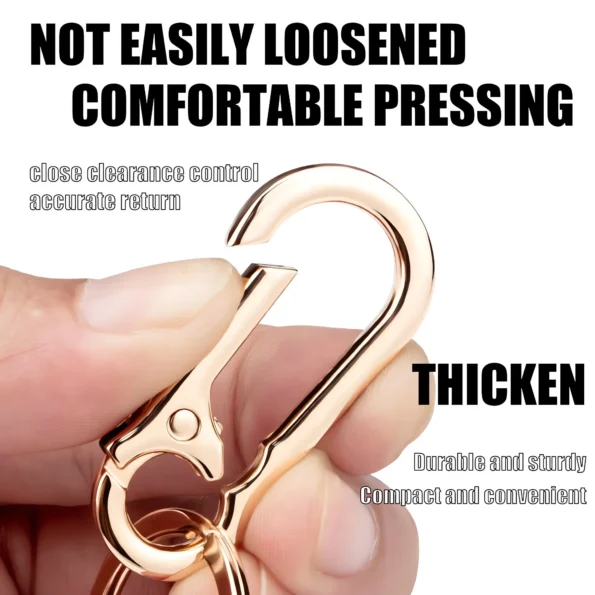 Metal keychain ring clip holder for keys